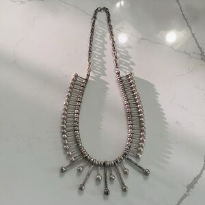 Unique burnished silver tone necklace purchased in Portugal in 2017. GUC.